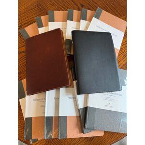 2 Endeavor A5 Notebook Journals with Refills Black and Brown